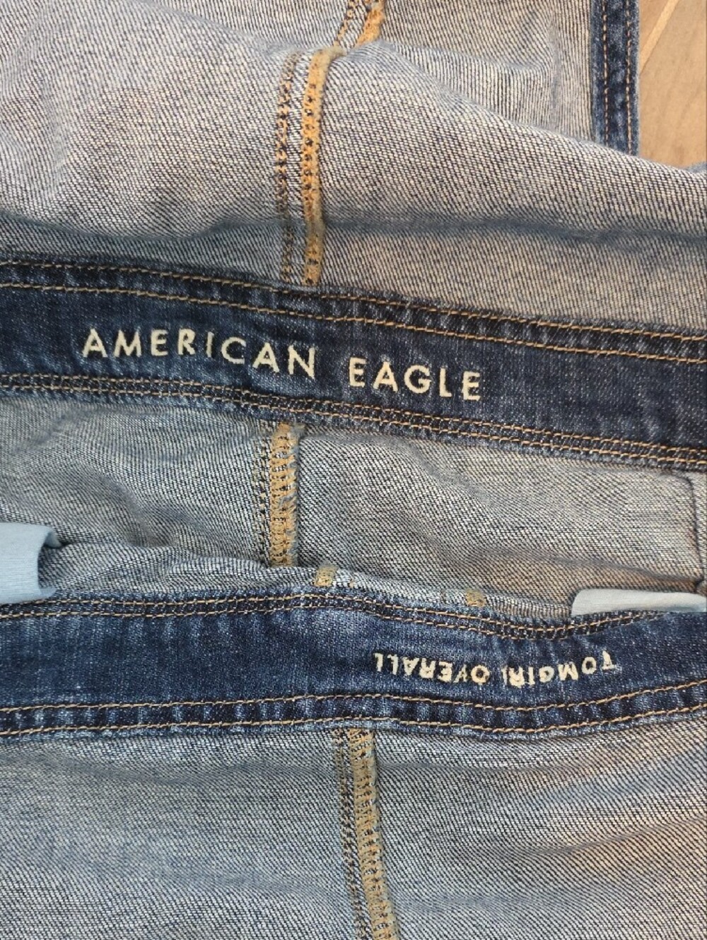 American Eagle Outfitters Distressed Blue Denim Overalls - Picture 4 of 4